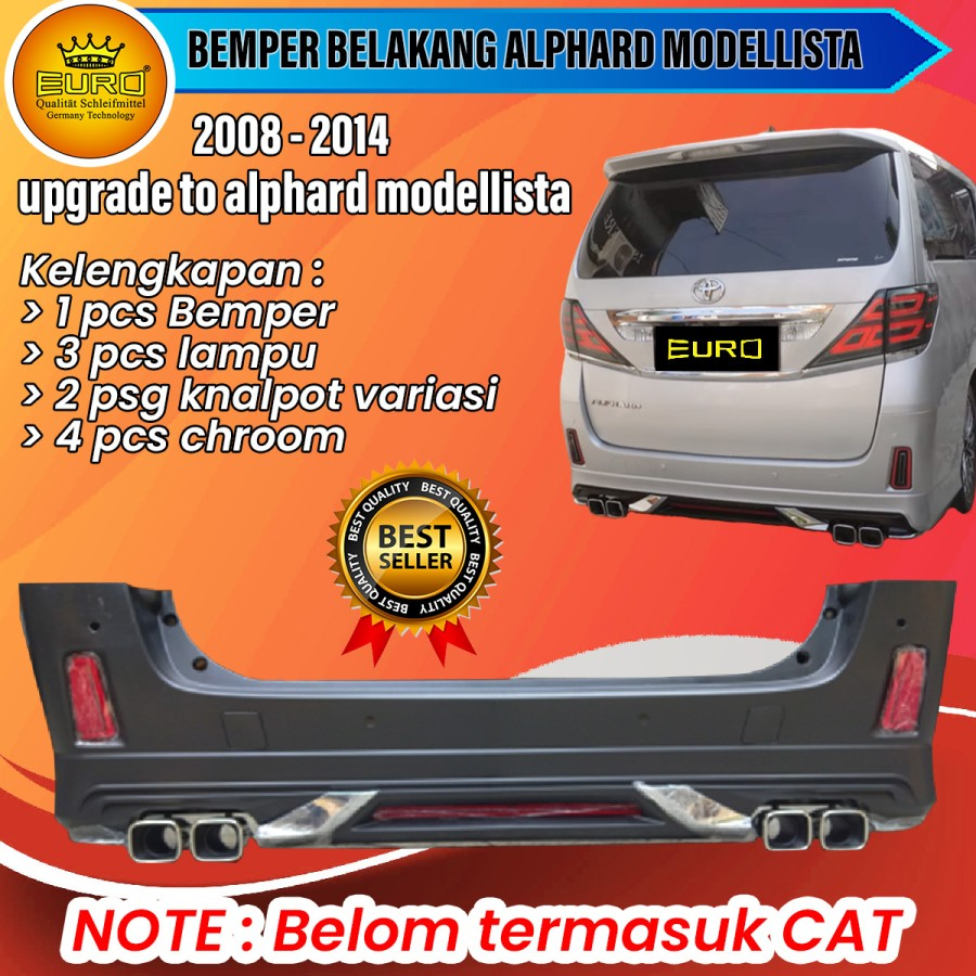 Bemper belakang Toyota Alphard Vellfire 2009-2014 Rear Bumper Alphard ...